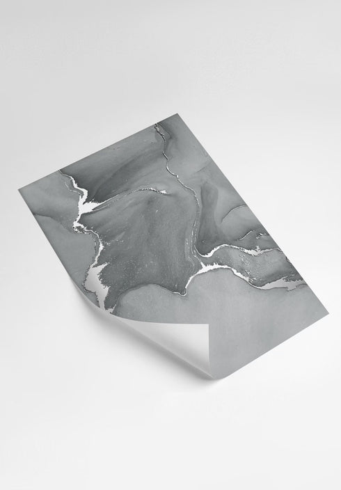 Pennellate Argento Reale Set Di 6 Poster 50x70cm